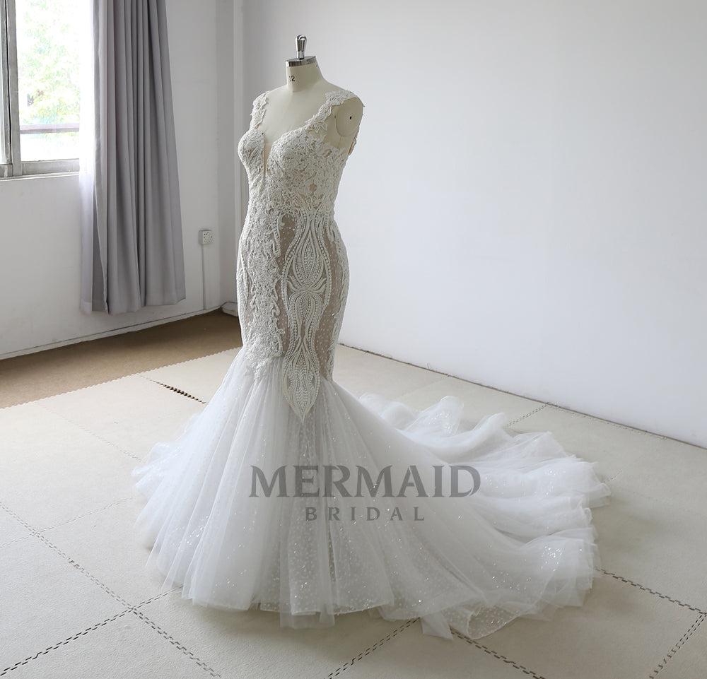 Regular Straps Sweetheart Mermaid Wedding Dress