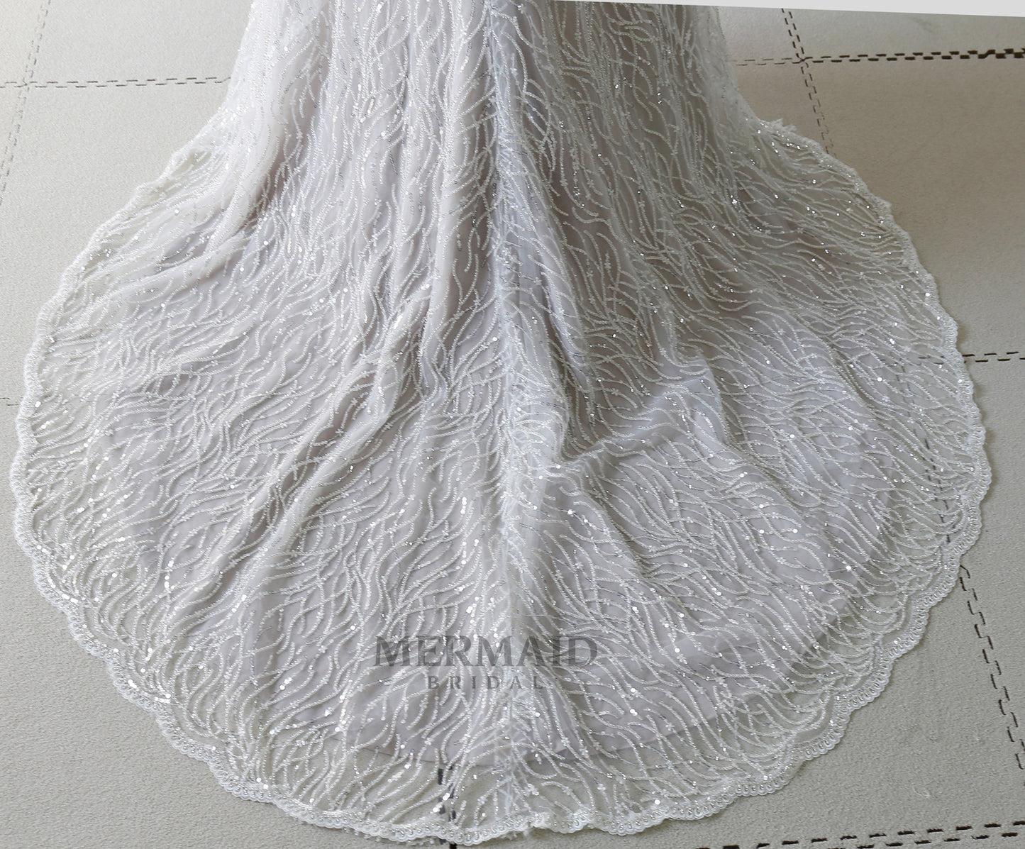 Backless Hand Work Design Heavy Beaded Mermaid Wedding Dress