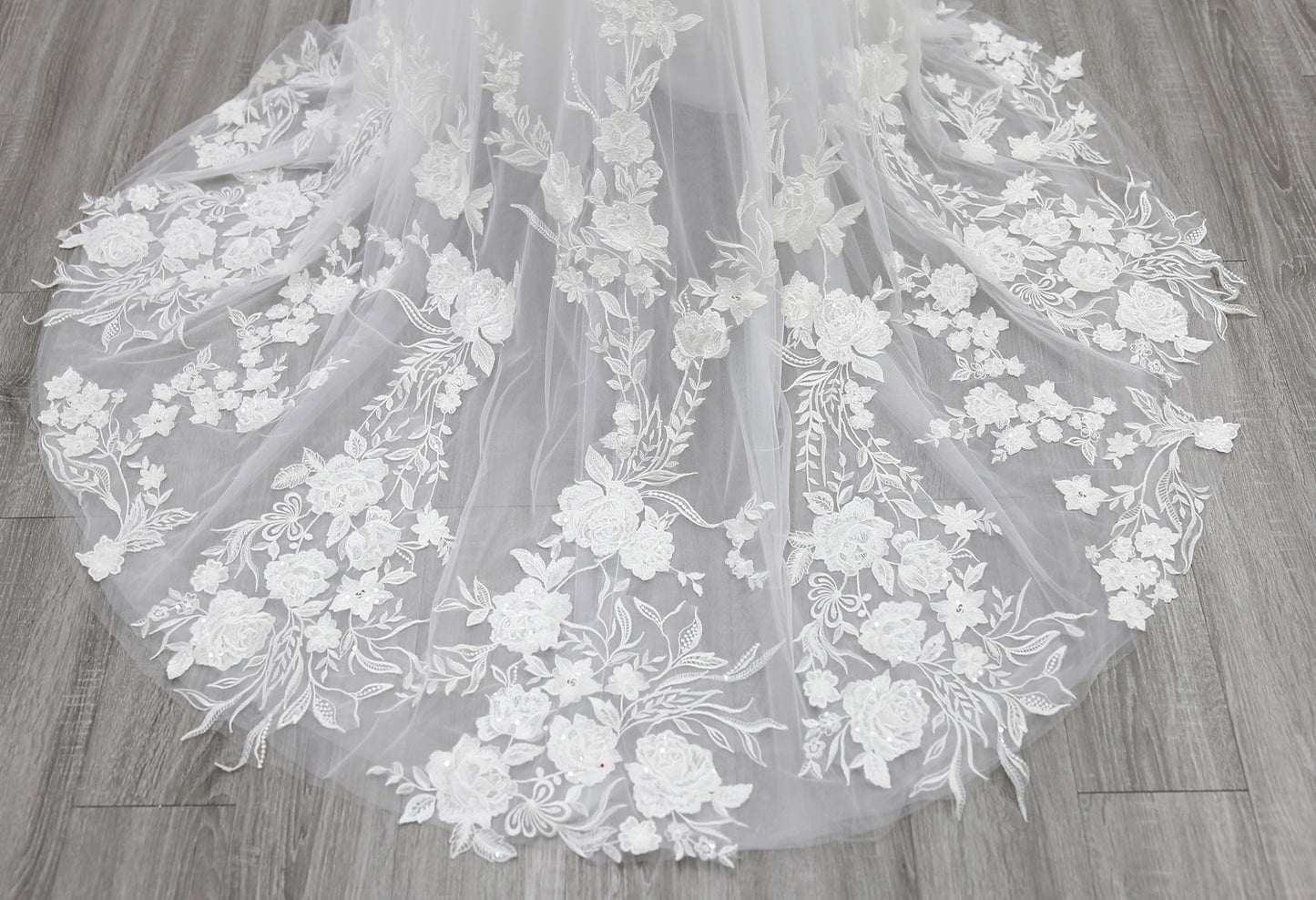 One Shoulder Pleated Lace Boho Wedding Dress With Split Skirt