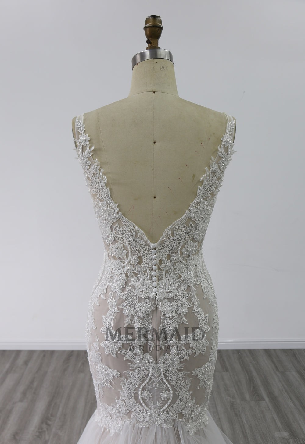 New Heavy Beading Lace Mermaid Wedding Dress