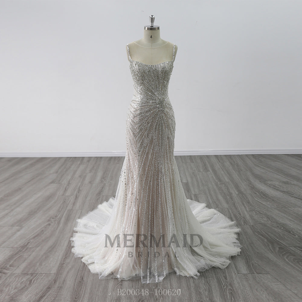 New Heavy Beading Mermaid Wedding Dress