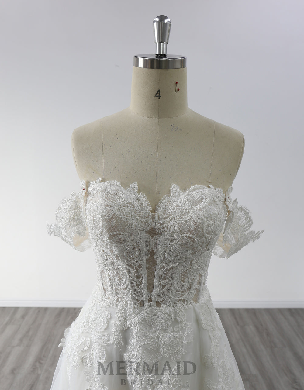 New Off Shoulder Slit Wedding Dress